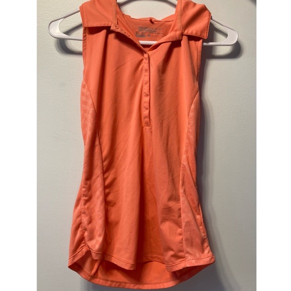 Nike golf coral pink sleeveless polo shirt - Picture 1 of 3